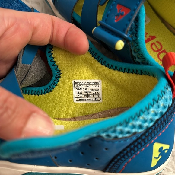 New in box - Plae sandals / sneakers - Sam - Seaport (teal blue) - size 8.5 - Picture 3 of 7